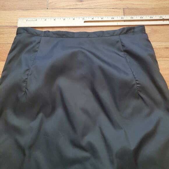 Arquette of Hollywood‎ Vintage Embroidered Slip Skirt Black Coquette Retro - Picture 6 of 10